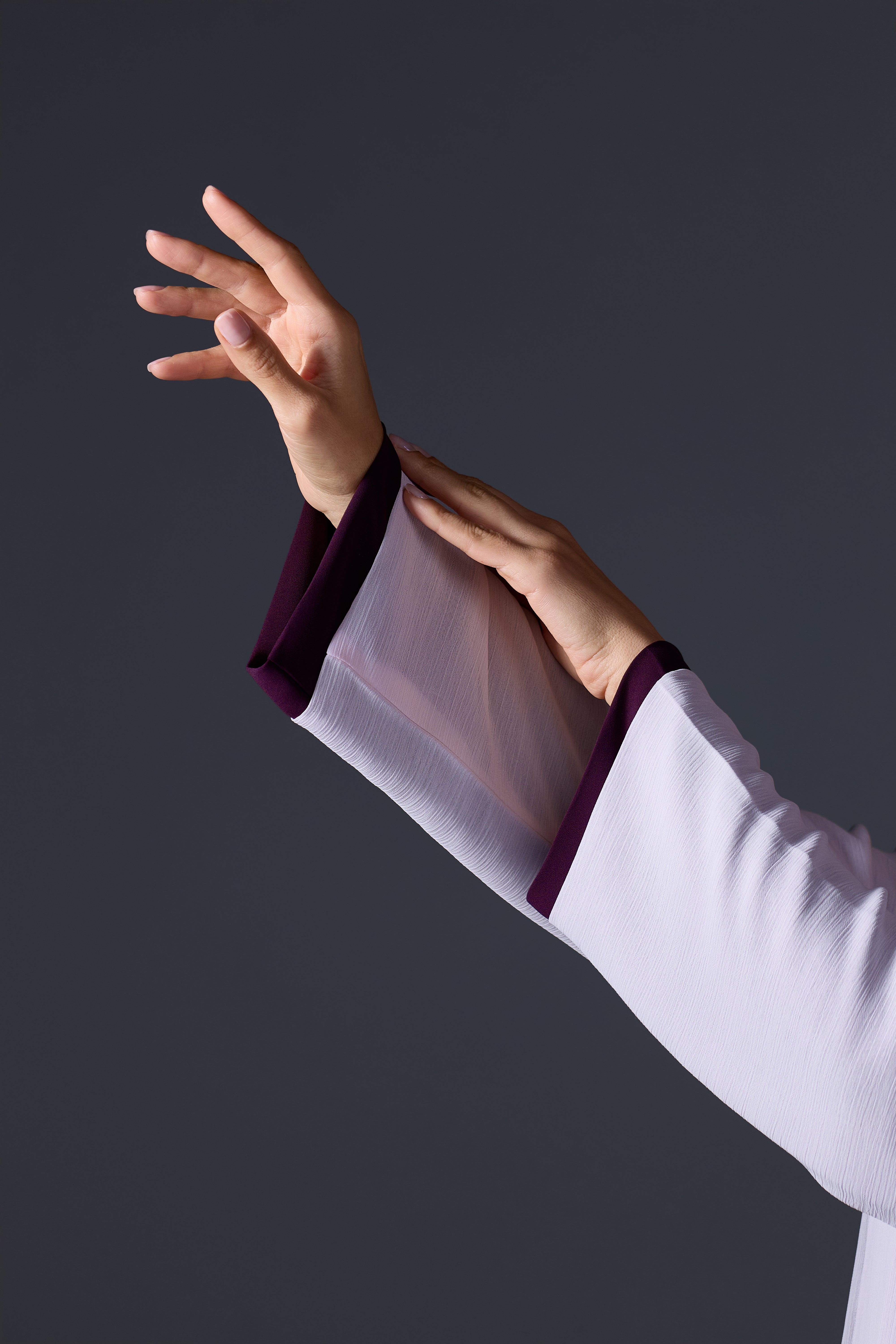 DAILY FLARE ABAYA | PINK WITH PURPLE