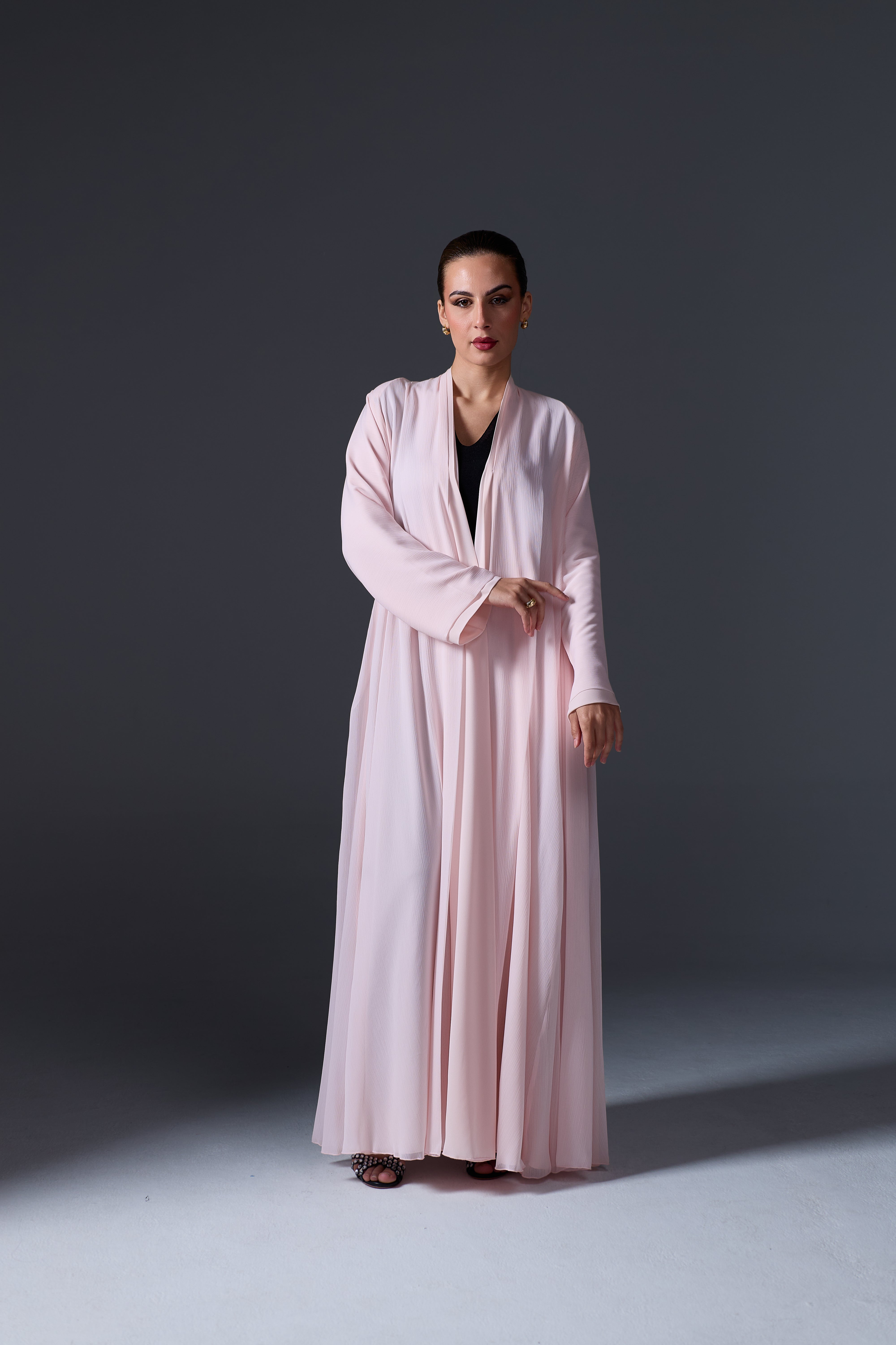 DAILY FLARE ABAYA | BABY PINK