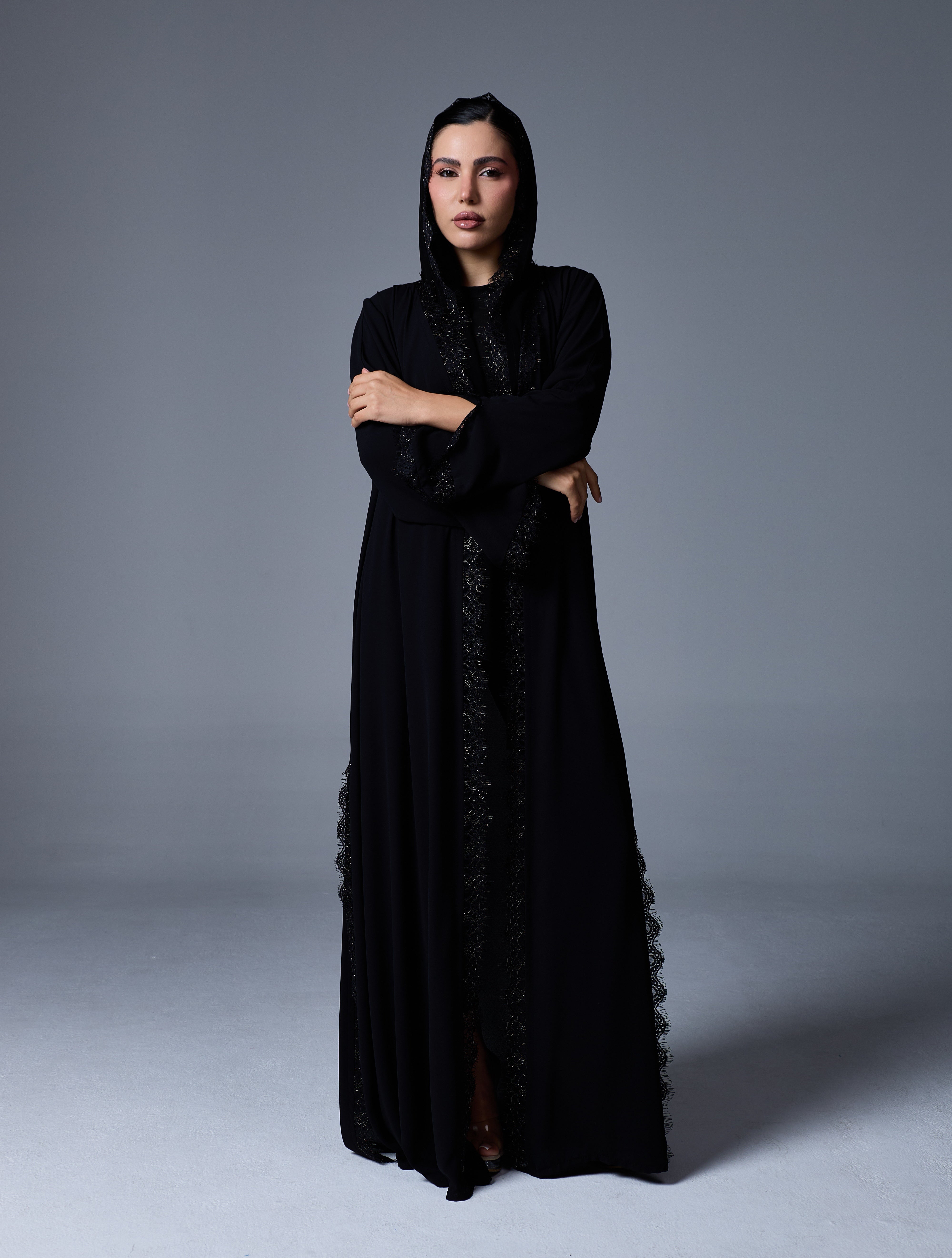 ÉLISE NOIR ABAYA | BLACK GOLD