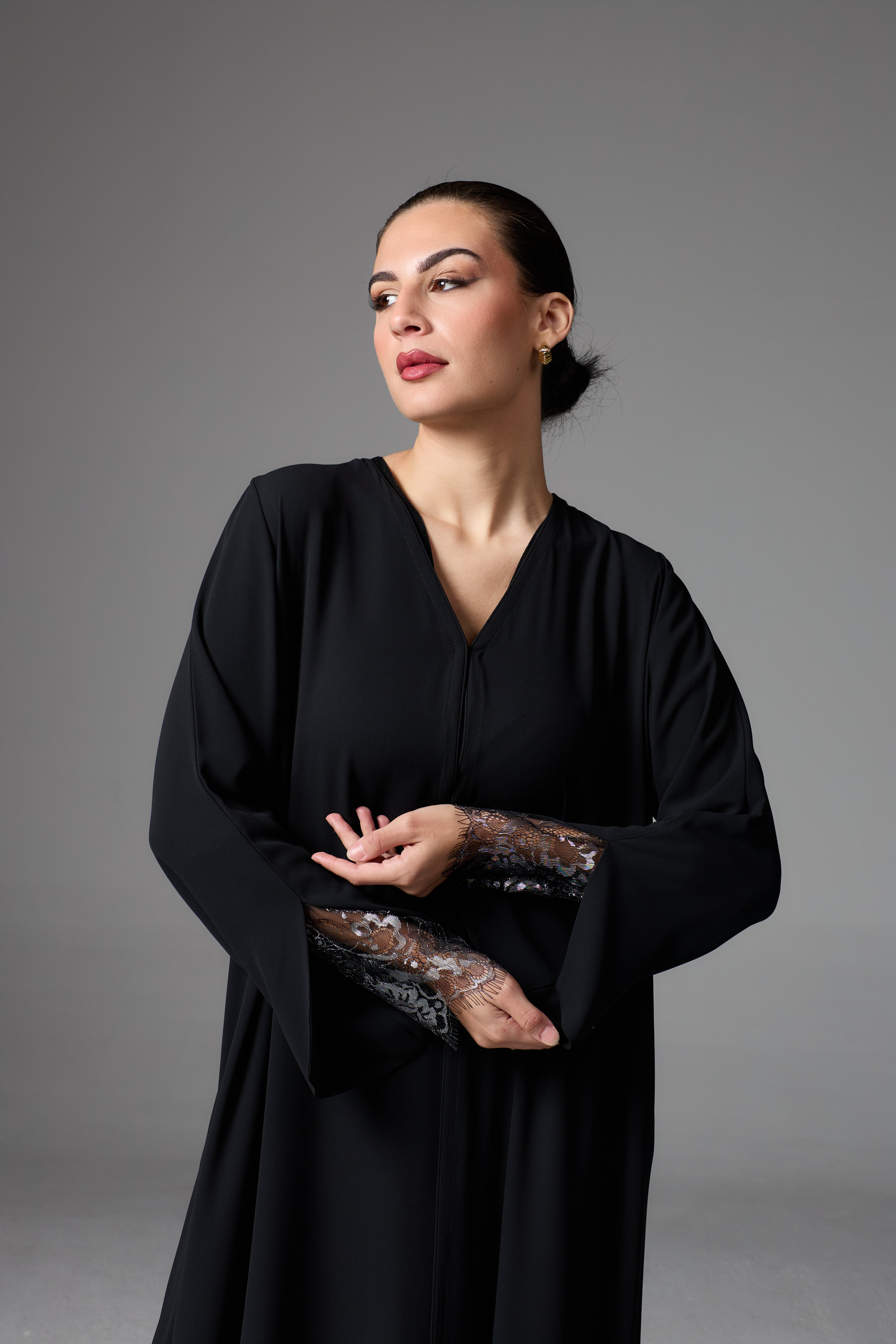 LÀ NOIR ABAYA | BLACK SILVER