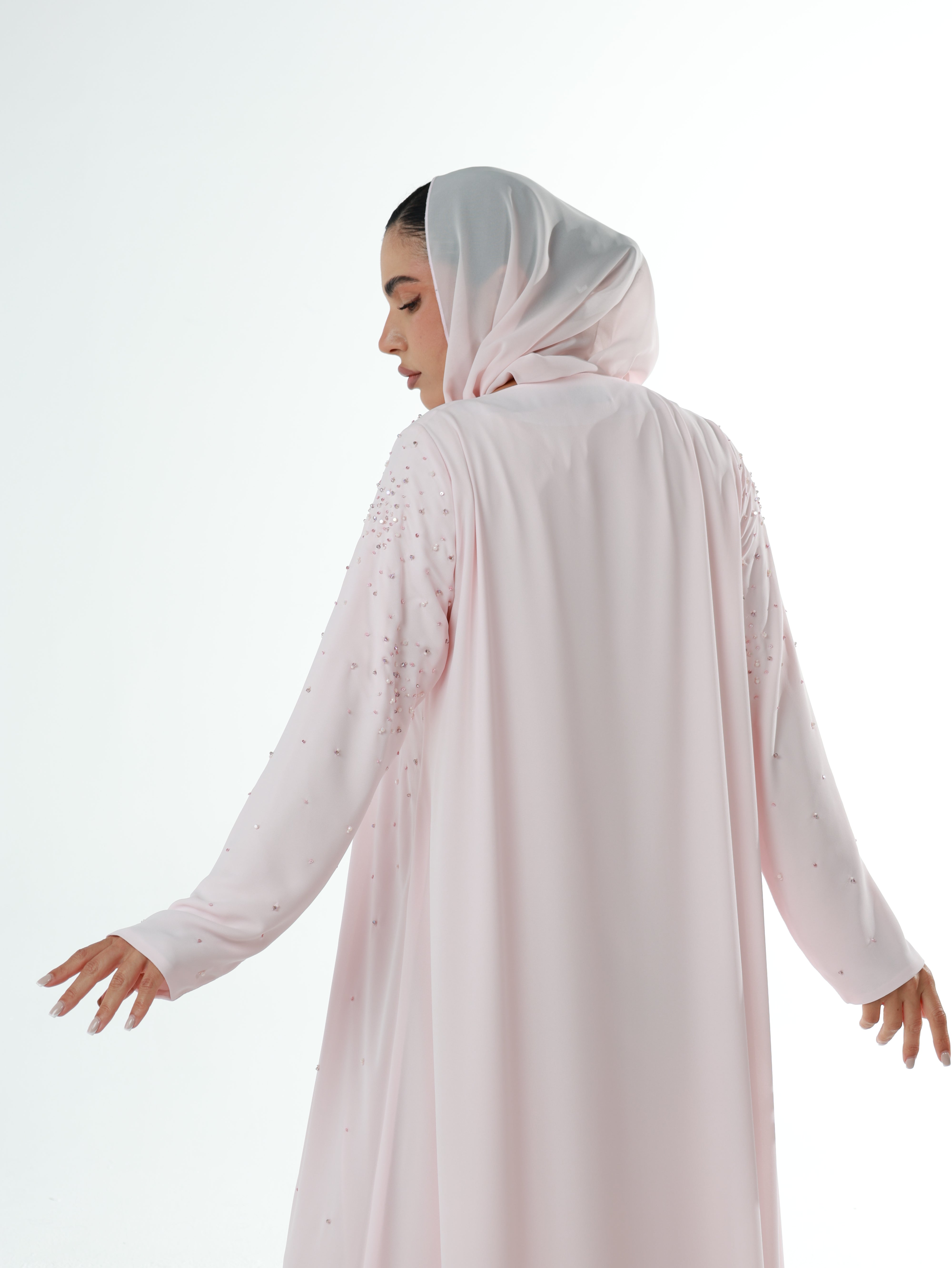 LUMERE SIGNATURE ABAYA  |  BABY PINK
