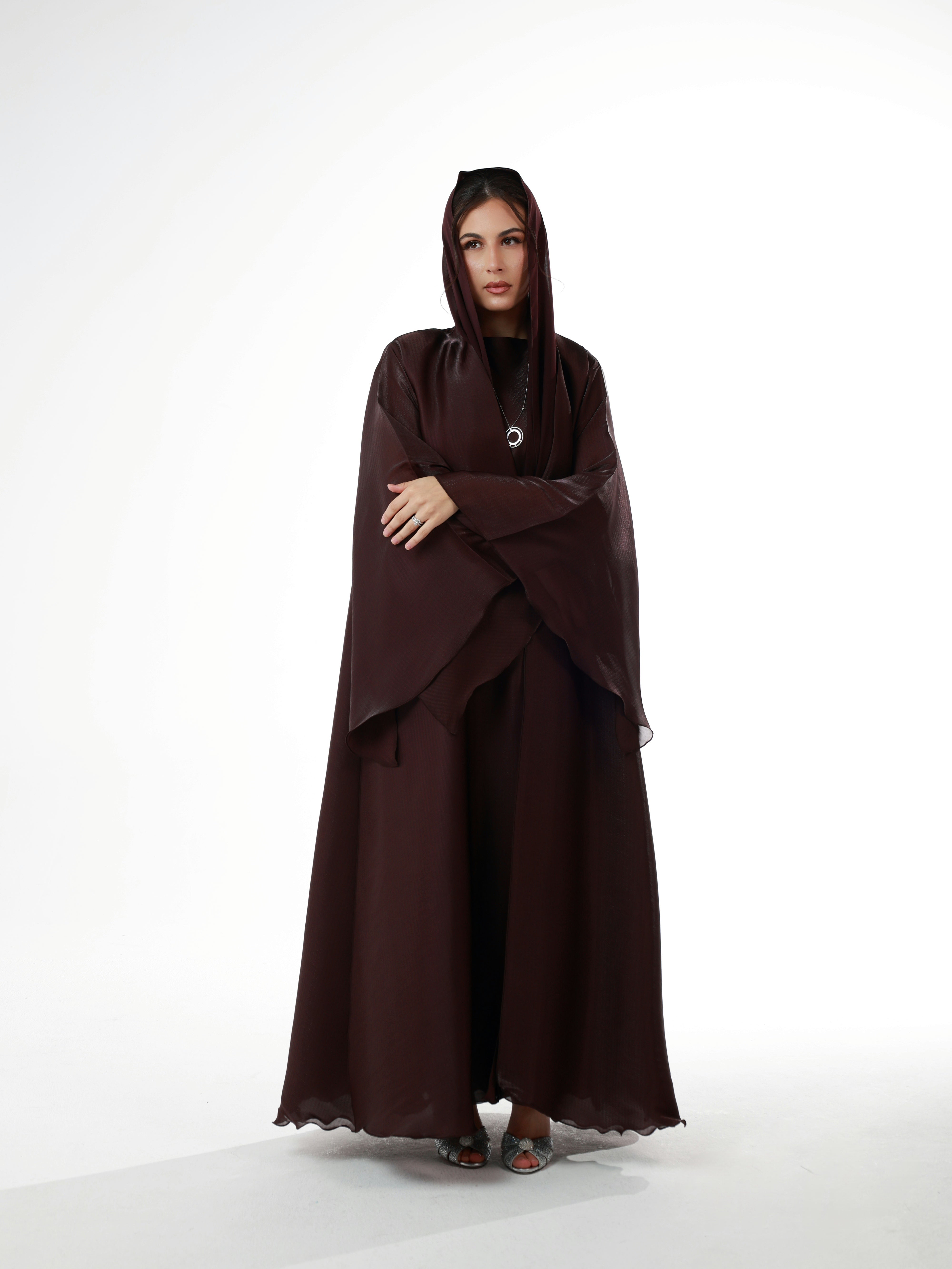 THE ARTISAN OREGANZA ABAYA | MAROON