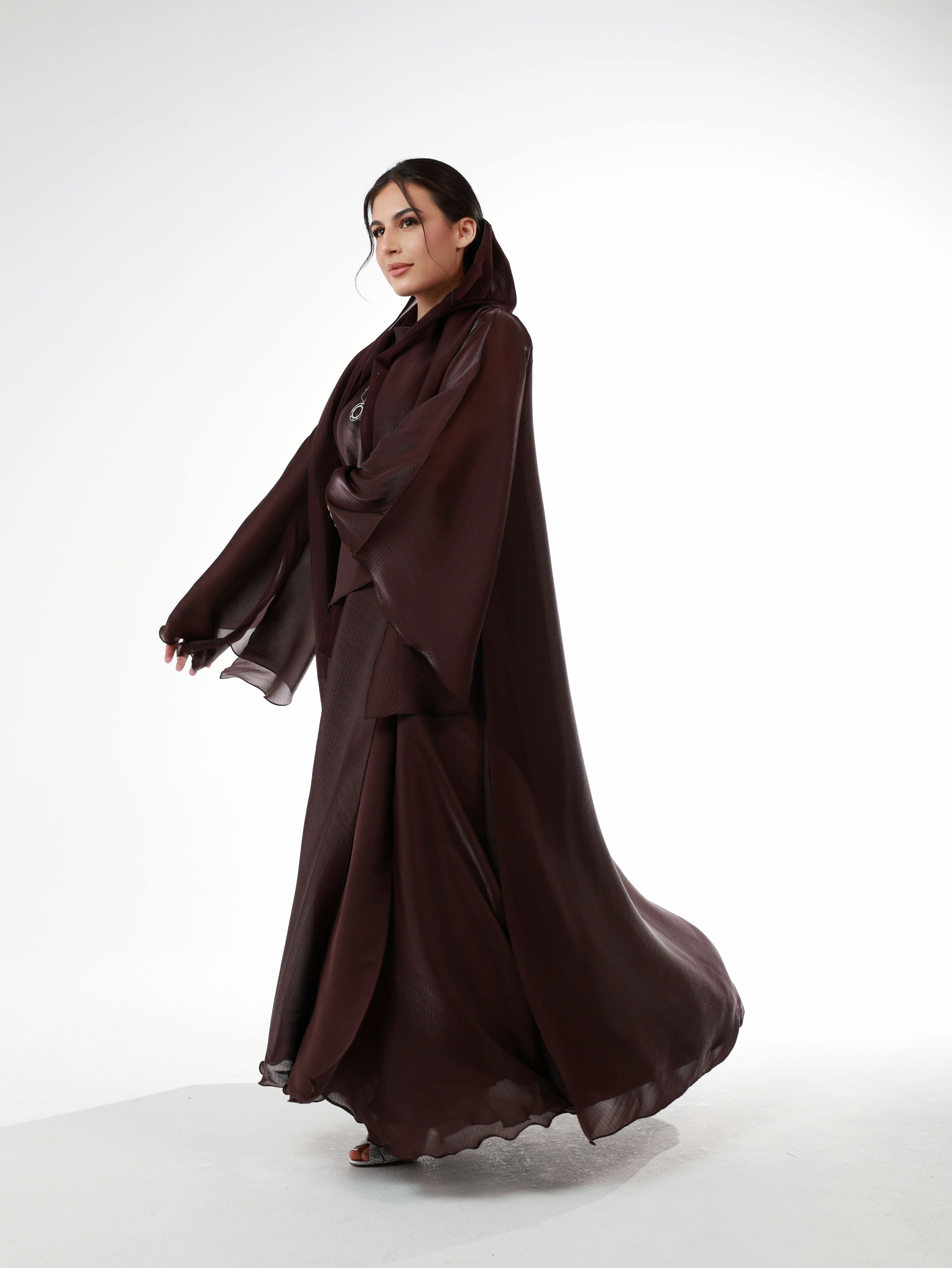 THE ARTISAN OREGANZA ABAYA | MAROON