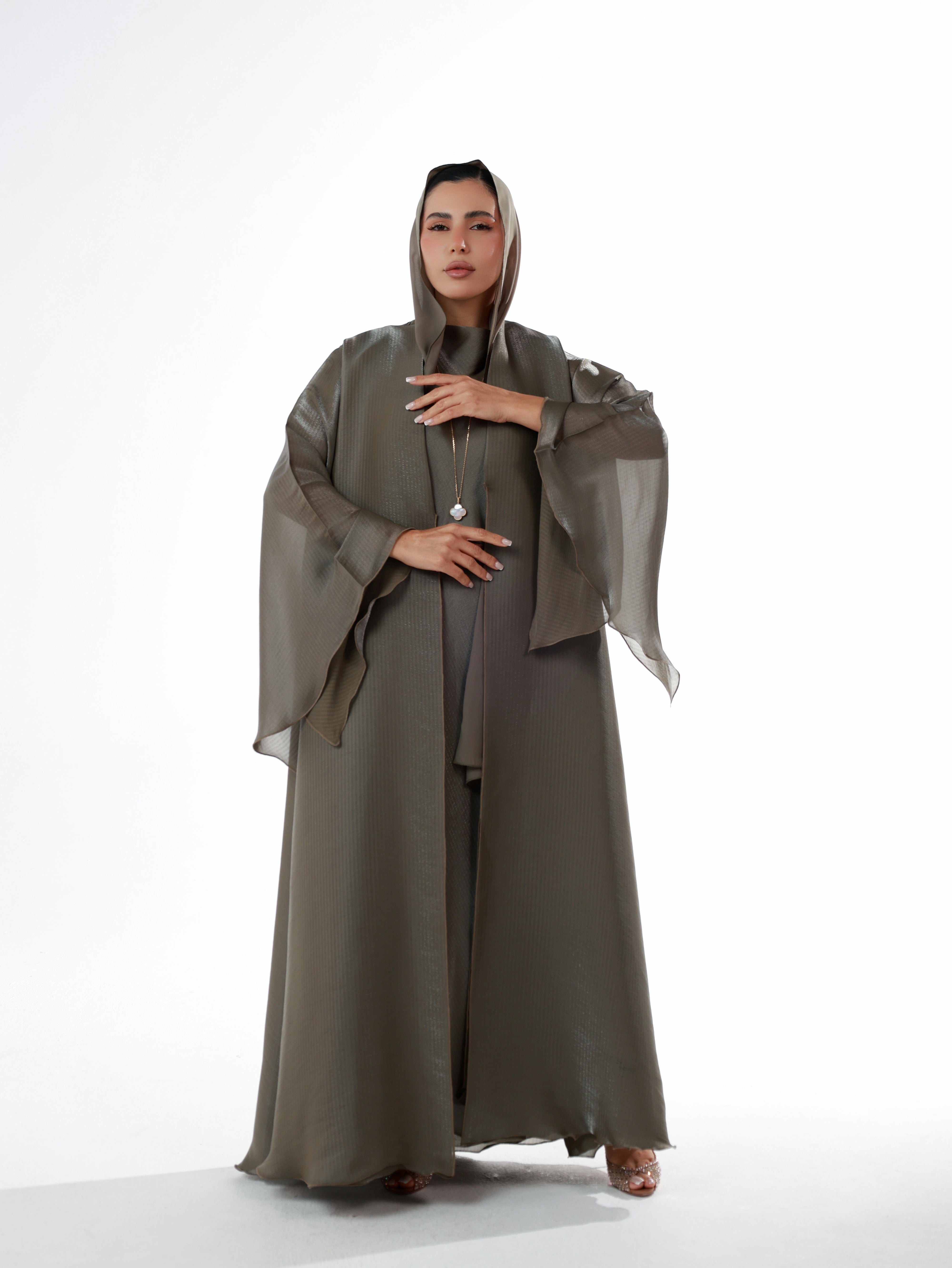 THE ARTISAN OREGANZA ABAYA | OLIVE GREEN